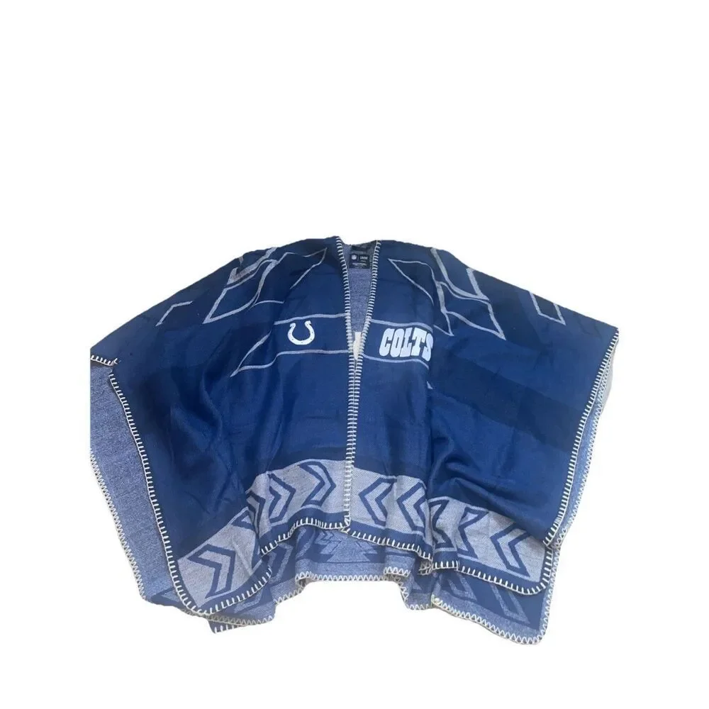 NFL COLTS Whipstitch Woven Poncho Jacket Blush Cape Team Apparel
